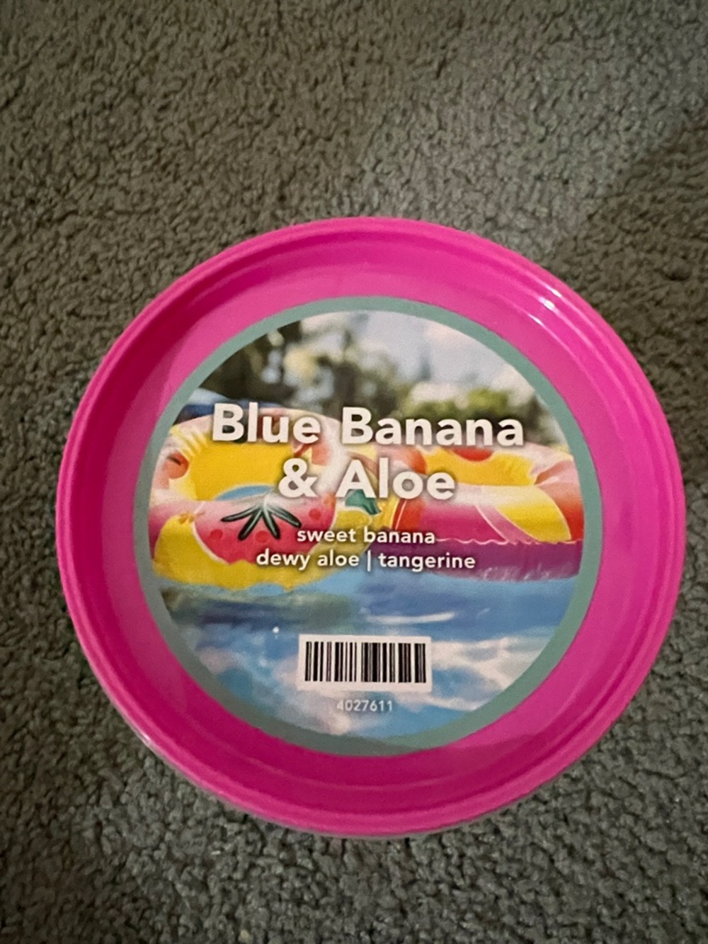 Pink zebra blue banana & aloe carton